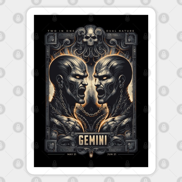 Dark Fantasy Gemini Magnet by HolidayBug